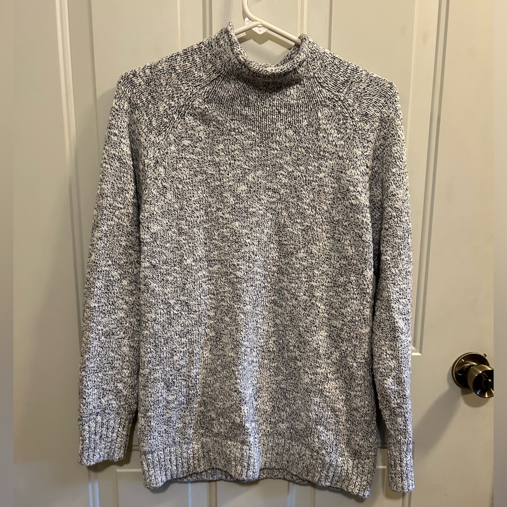 LL Bean heather mock turtleneck sweater